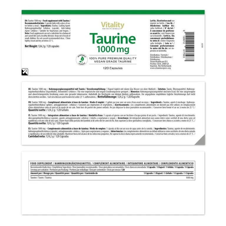 Shopapotheke Vitality Taurine 1000 Mg