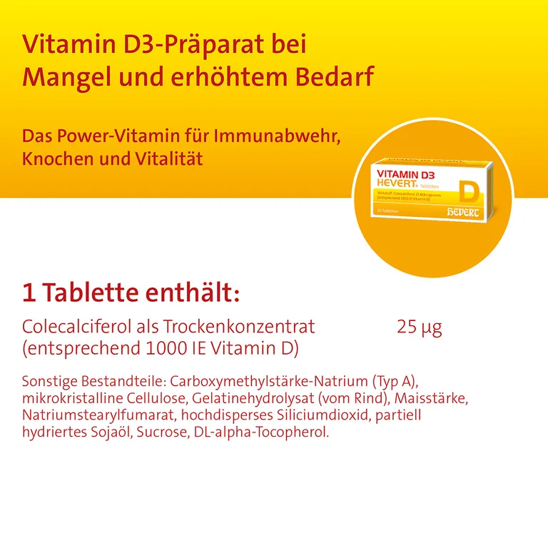 Shopapotheke VITAMIN D3 HEVERT® 1000 IE*
