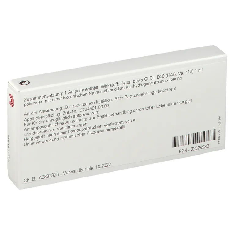 Shopapotheke WALA® Hepar Gl D 30 Ampullen