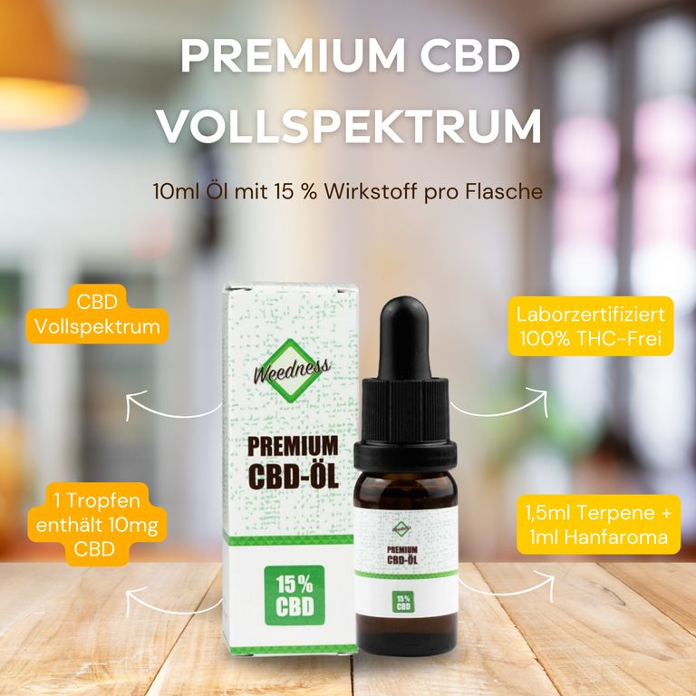 Shopapotheke Weedness CBD Öl 15% Vollspektrum
