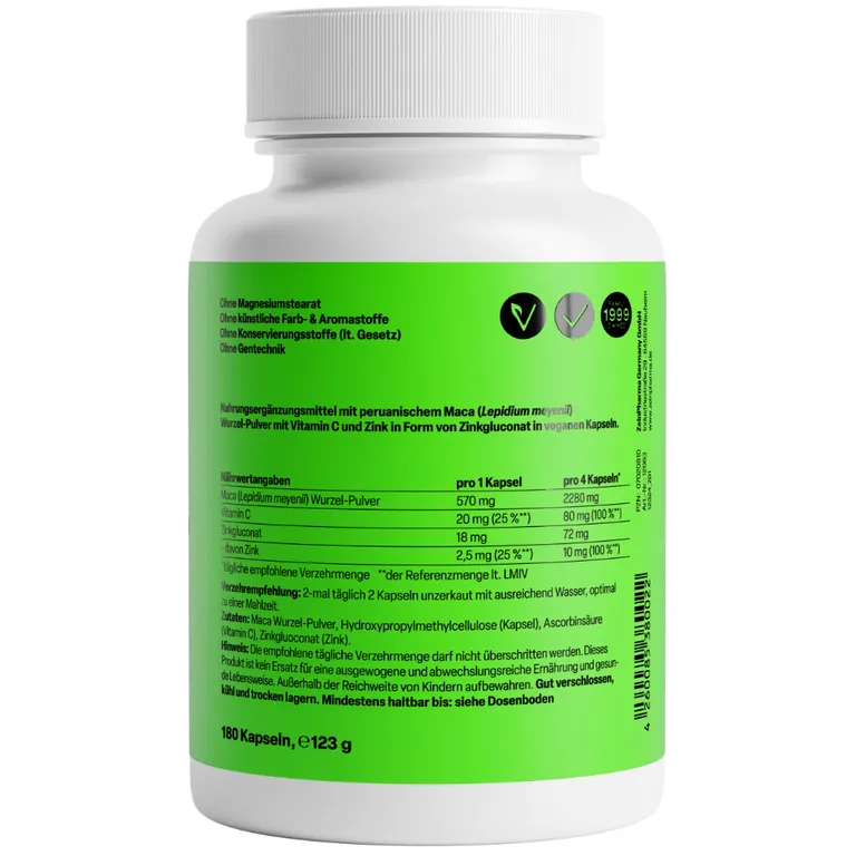 Shopapotheke ZeinPharma® MACA Kapseln GOLD 570 Mg