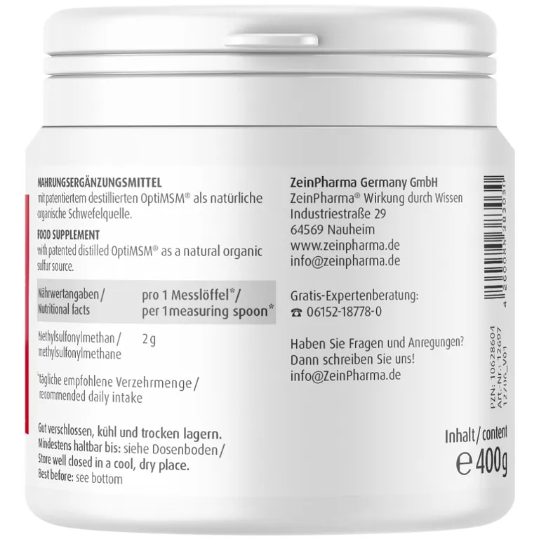 Shopapotheke ZeinPharma® MSM Pulver OptiMSM