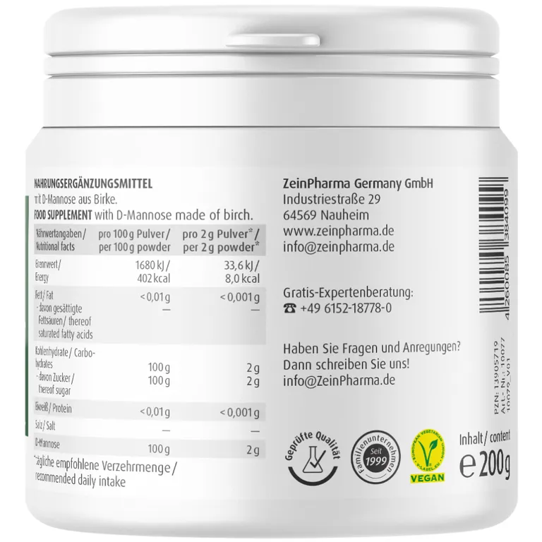 Shopapotheke ZeinPharma® Natural D Mannose Pulver