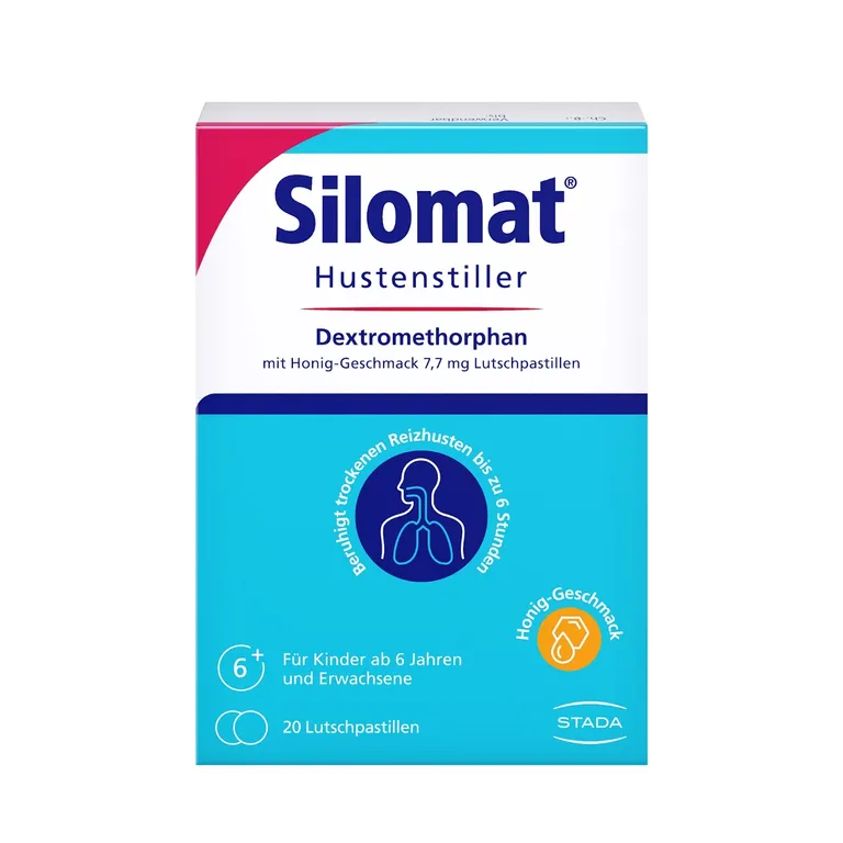 shopapotheke SILOMAT Hustenstiller Lutschpastillen mit Honiggeschmack mit Dextromethorphan gegen Reizhusten