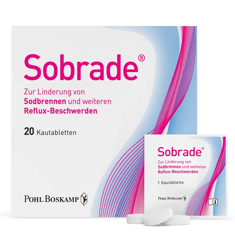 shopapotheke Sobrade Kautabletten zur Linderung von Sodbrennen