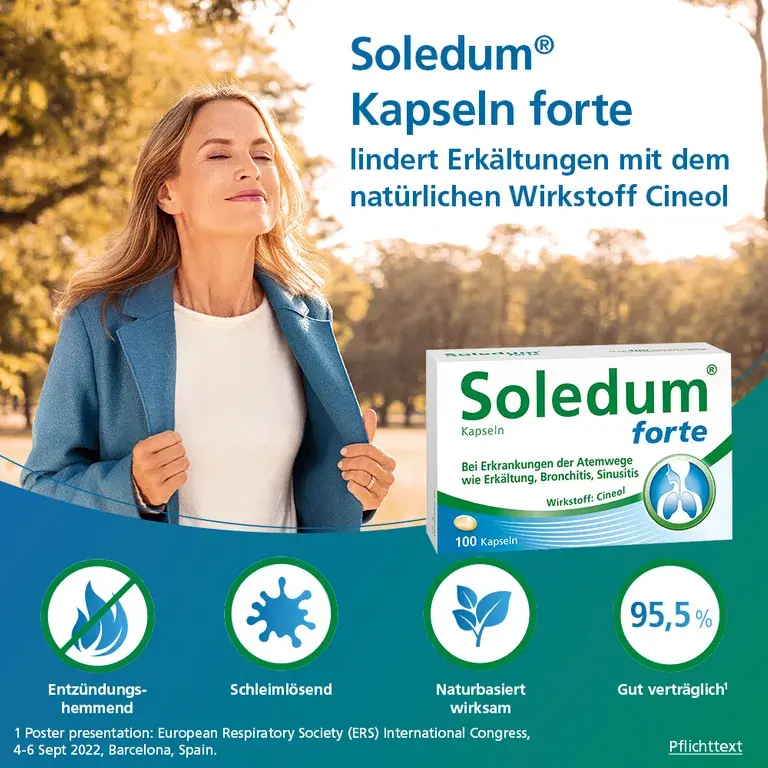 Shopapotheke Soledum® Forte Kapseln Bei Erkältung Bronchitis & Sinusitis