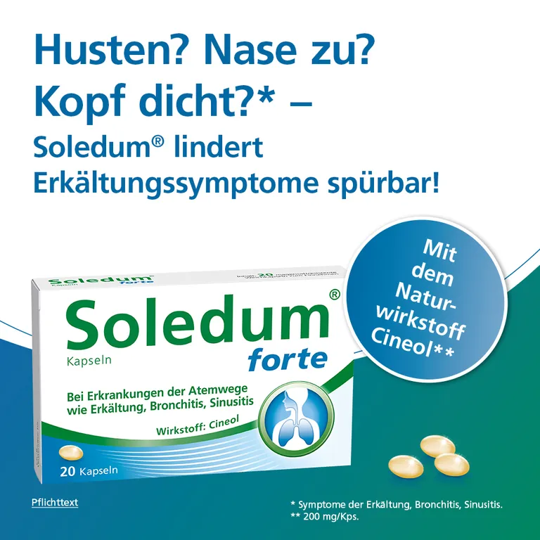 Shopapotheke Soledum® Forte Kapseln Bei Erkältung Bronchitis & Sinusitis