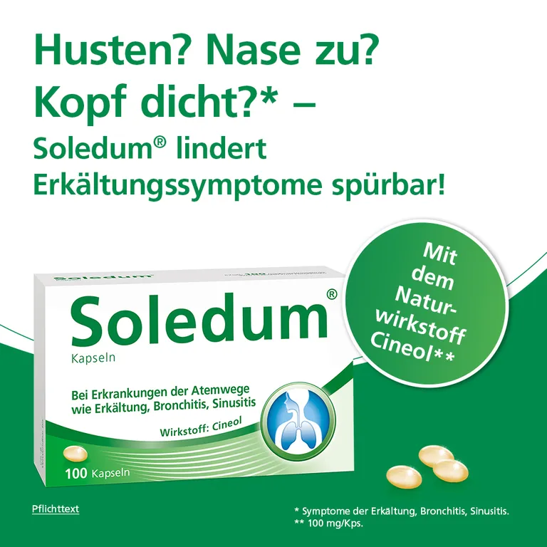 Shopapotheke Soledum® Kapseln Bei Erkältung Bronchitis & Sinusitis