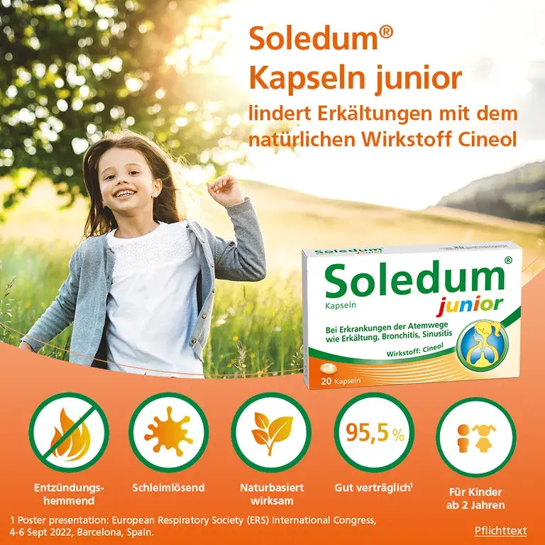 Shopapotheke Soledum® Kapseln Junior Bei Erkältung Bronchitis & Sinusitis