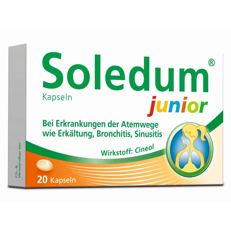 shopapotheke Soledum® Kapseln junior bei Erkältung Bronchitis & Sinusitis