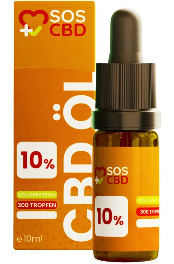 shopapotheke SOS CBD®-ÖL 10% 10ml : 300 CBD-Tropfen mit 10% SOS CBD® als Vollspektrum-Hanföl (Cannabis-Öl)