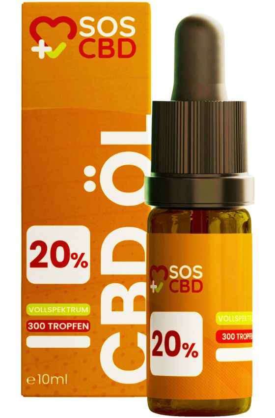 shopapotheke SOS CBD®-ÖL 20% 10ml : 300 CBD-Tropfen mit 20% SOS CBD® als Vollspektrum-Hanföl (Cannabis-Öl)