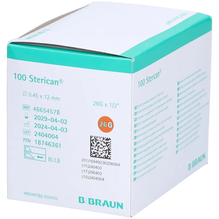 Shopapotheke Sterican® Insulinkanüle G26 X 1/2 Zoll 0 45 X 12 Mm Braun