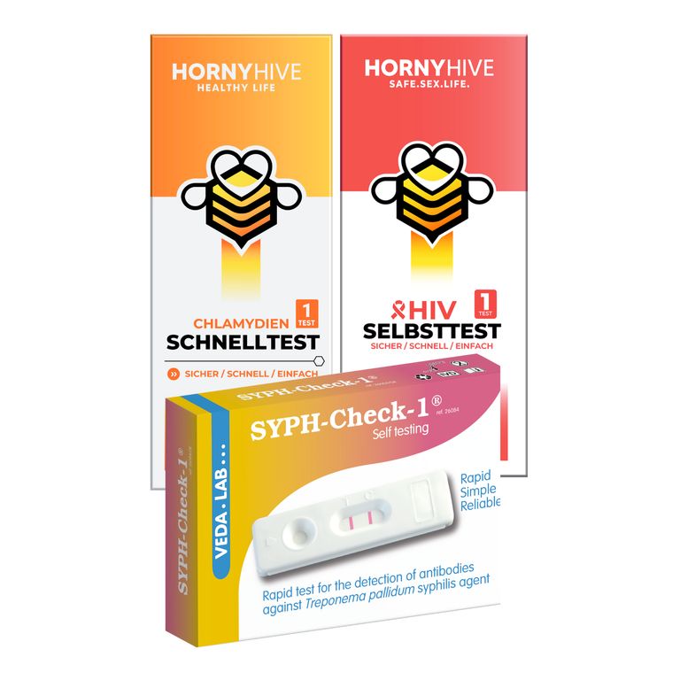 shopapotheke STI Schnelltest Set (HIV Chlamydien für Frauen Syphilis)