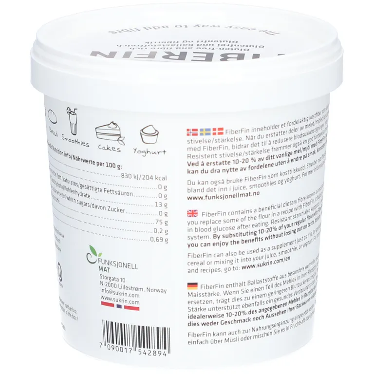 Shopapotheke Sukrin FiberFin 2.0 – Natürliches Feines Ballaststoffhaltiges Mehl