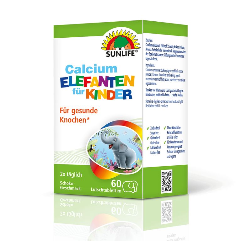 Shopapotheke SUNLIFE® Calcium Elefanten Kinder Lutschtabletten