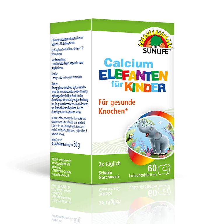 Shopapotheke SUNLIFE® Calcium Elefanten Kinder Lutschtabletten