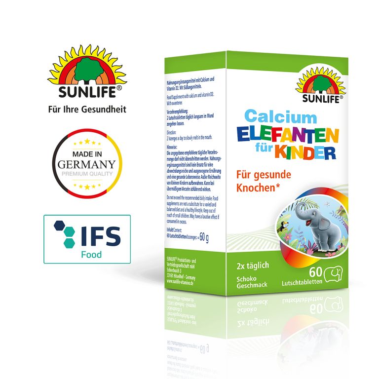 Shopapotheke SUNLIFE® Calcium Elefanten Kinder Lutschtabletten