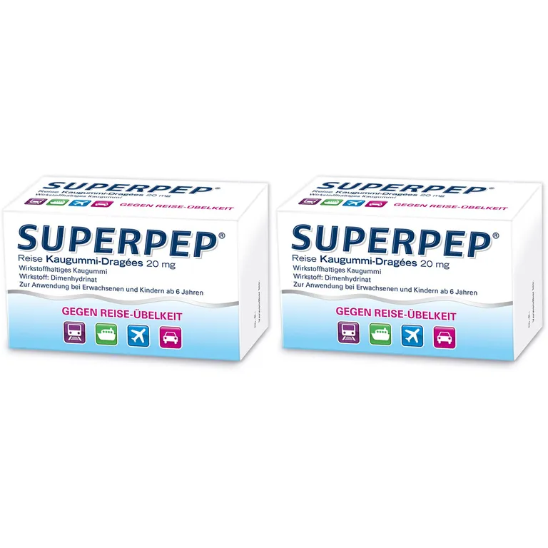 shopapotheke Superpep® Reise Kaugummi Dragees 20 mg