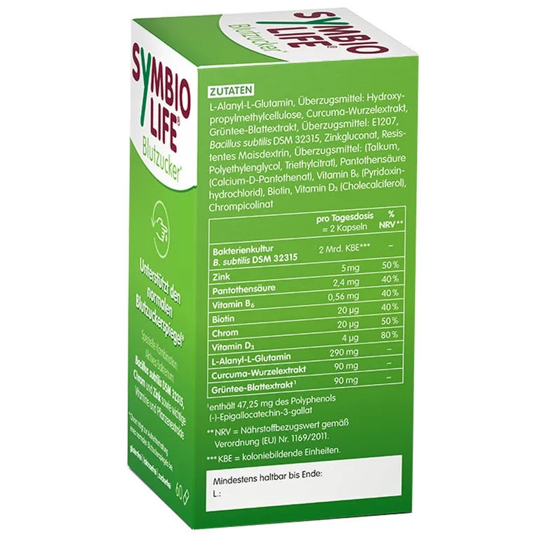 Shopapotheke SYMBIOLIFE Blutzucker Bakterienstämme & Chrom