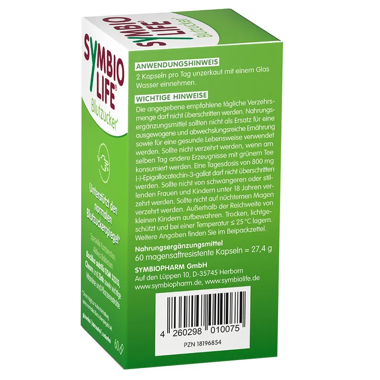 Shopapotheke SYMBIOLIFE Blutzucker Bakterienstämme & Chrom