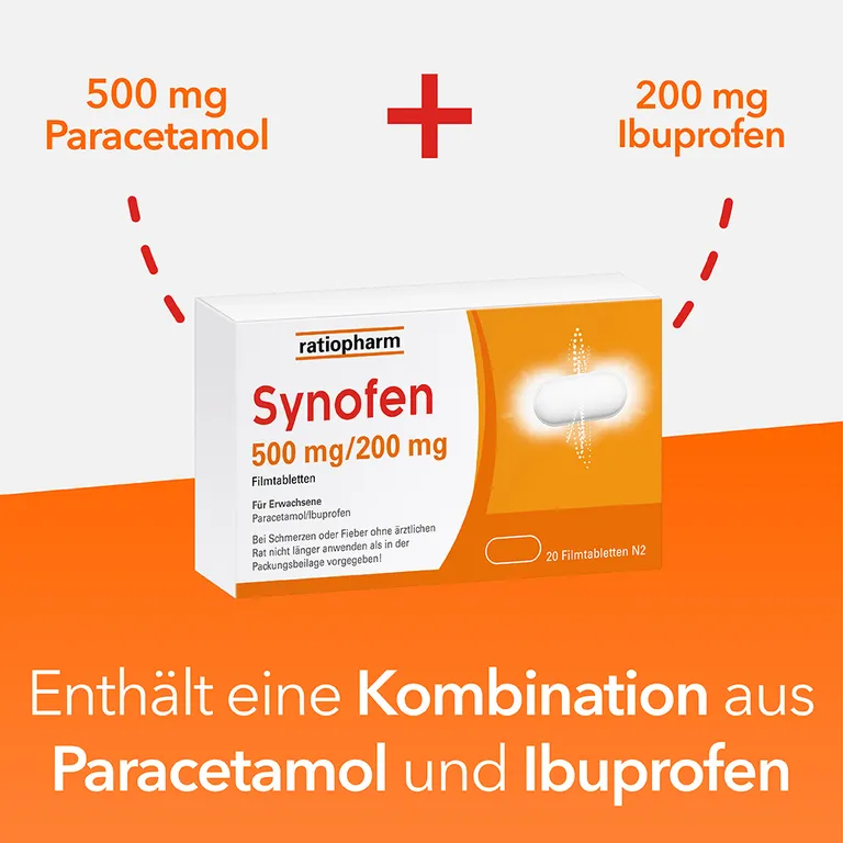 Shopapotheke Synofen - Mit Ibuprofen Und Paracetamol - Jetzt 20% Mit Dem Code "synofen20" Sparen*