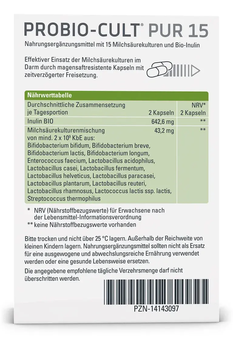 Shopapotheke SYXYL PROBIO-CULT® PUR 15 Denn Eine Stabile Darmflora Braucht Vielfalt
