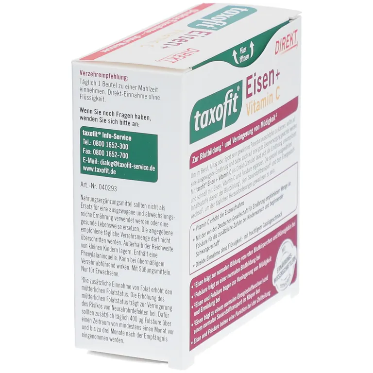 Shopapotheke Taxofit® Eisen + Vitamin C Direkt-Granulat