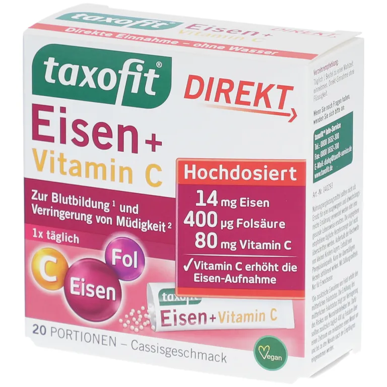shopapotheke taxofit® Eisen + Vitamin C Direkt-Granulat
