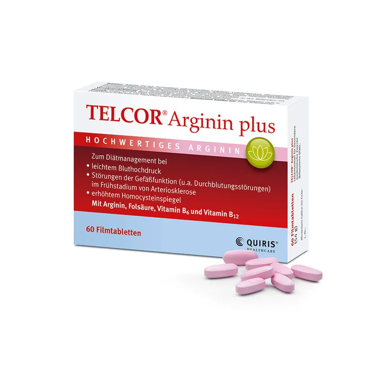 shopapotheke TELCOR Arginin plus B-Vitamine zur Unterstützung bei leichtem Bluthochdruck + Durchblutungsstörungen
