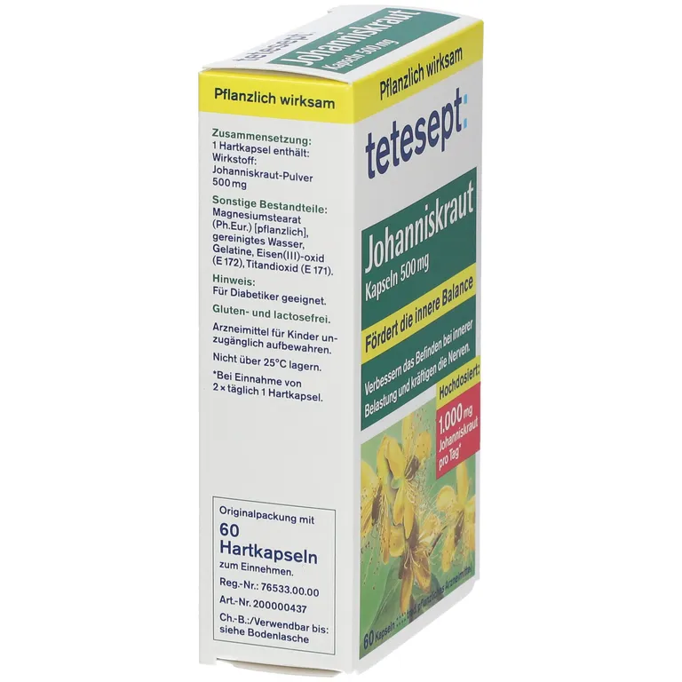 Shopapotheke Tetesept® Johanniskraut Kapseln 500 Mg
