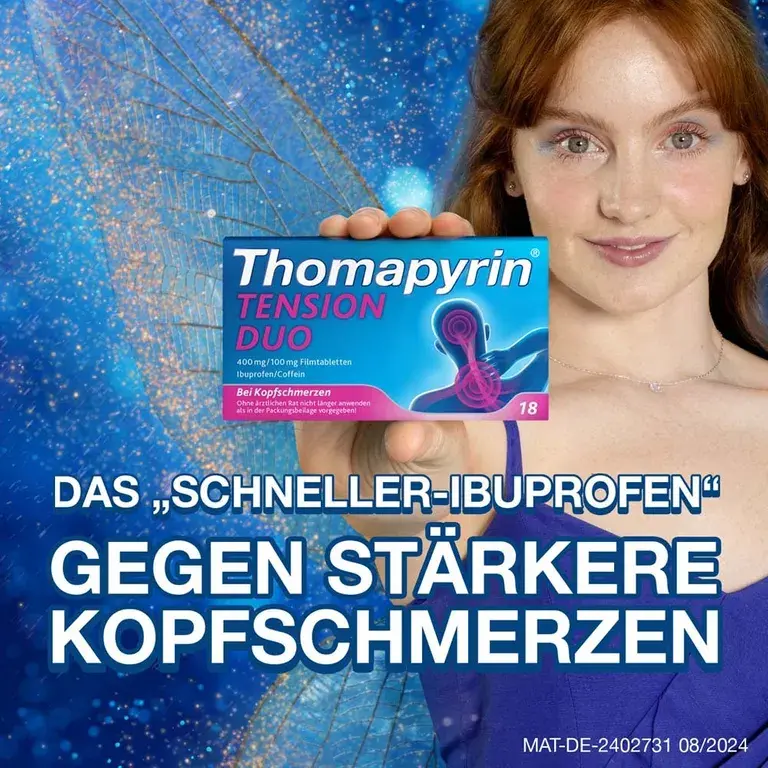 Shopapotheke Thomapyrin TENSION DUO Bei Kopfschmerzen: Ibuprofen/Coffein