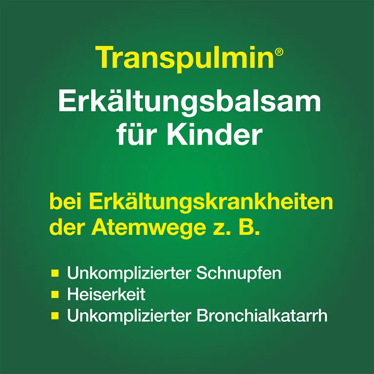 Shopapotheke Transpulmin Erkältungsbalsam Für Kinder: Wohltuender Balsam Zur Anwendung Bei Erkältung Husten Und Schnupfen
