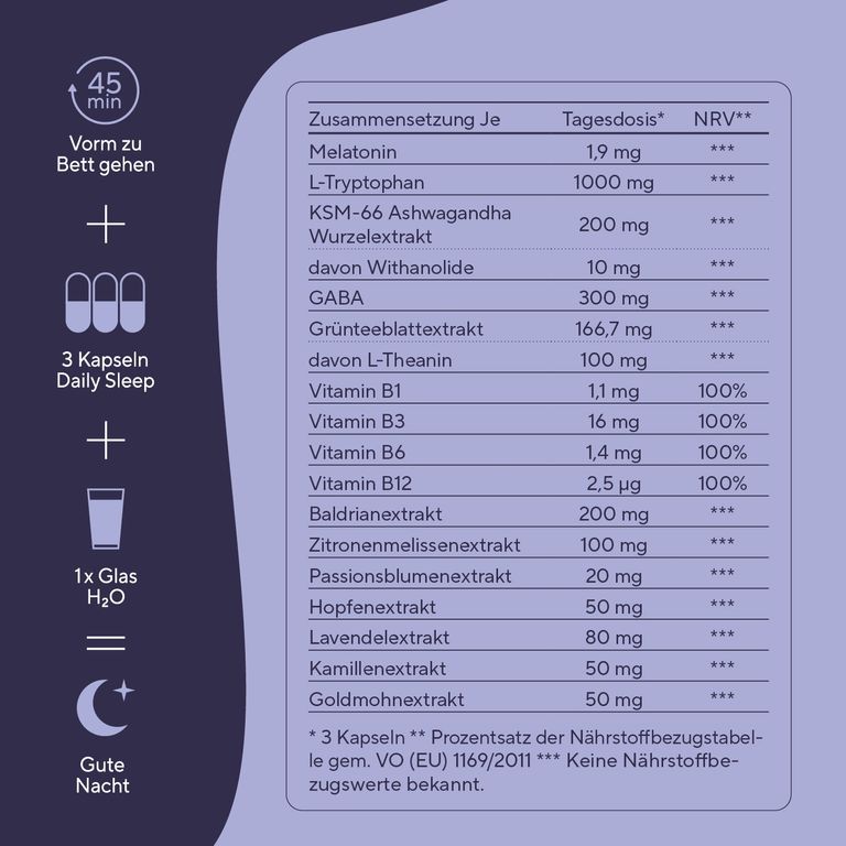 Shopapotheke TRUE NATURE® Daily Sleep Schlafkapseln - Premium Schlaf-Komplex Mit Melatonin