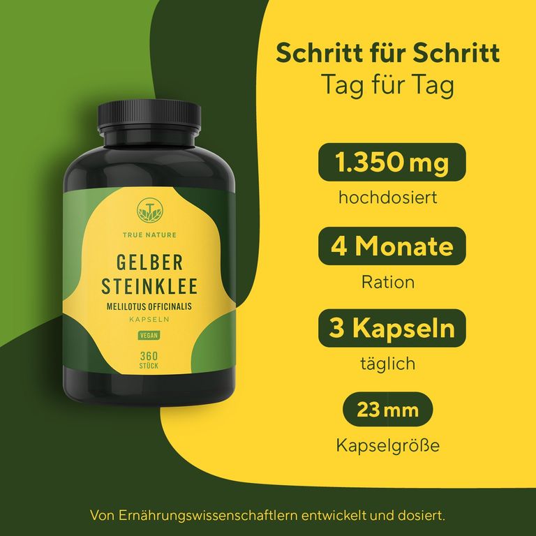 Shopapotheke TRUE NATURE® Gelber Steinklee Kapseln - Vegan & Made In Germany