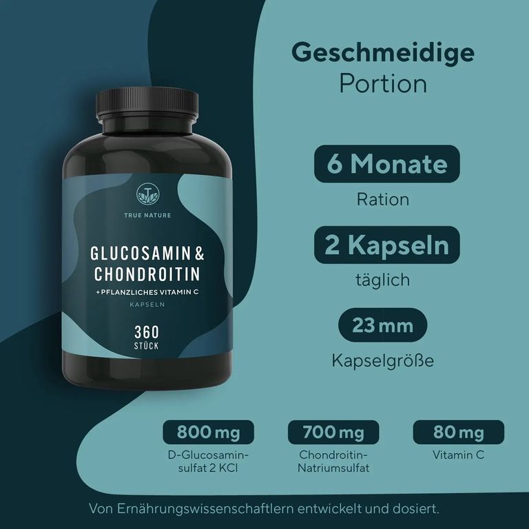 Shopapotheke TRUE NATURE® Glucosamin & Chondroitin Kapseln Mit Vitamin C
