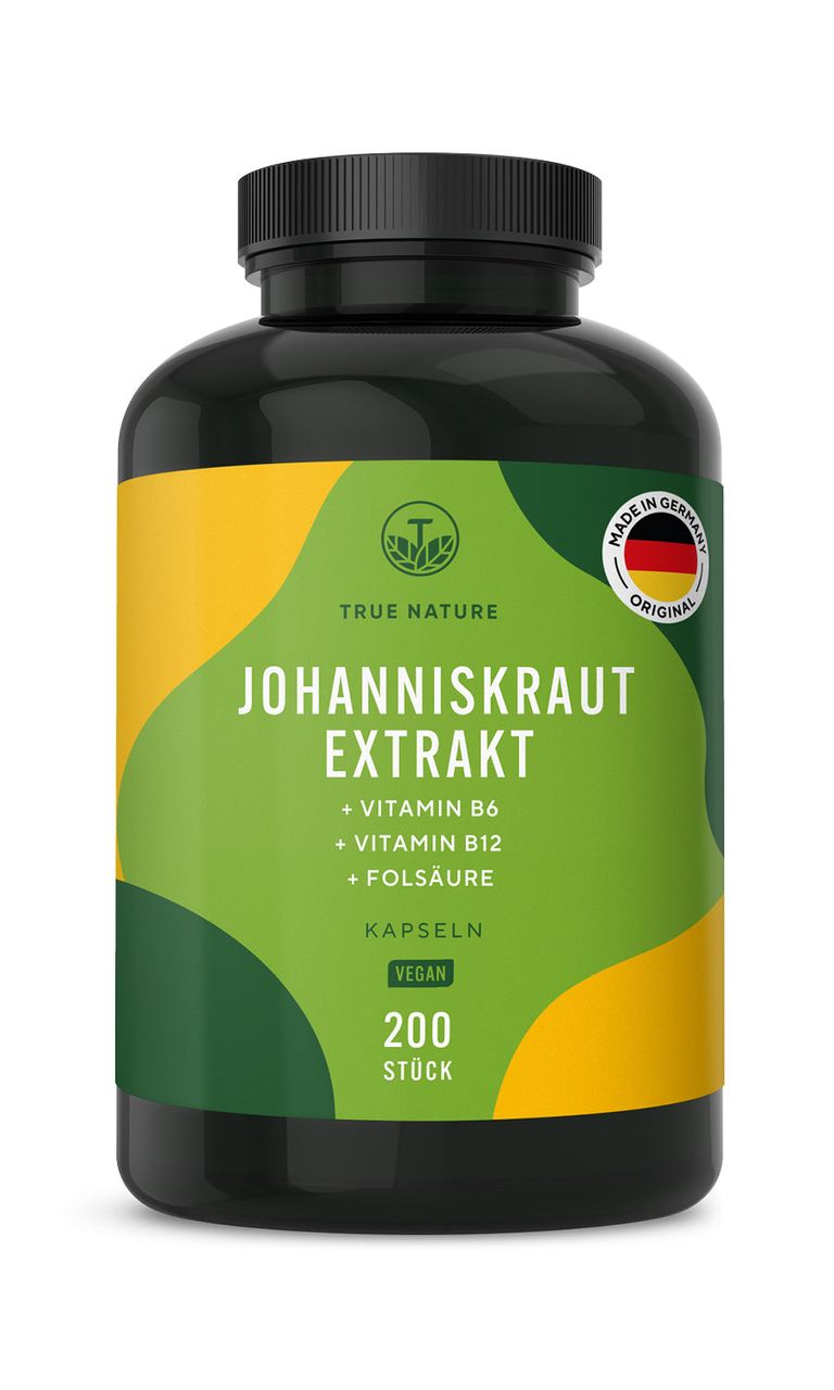 shopapotheke TRUE NATURE® Johanniskraut Extrakt Kapseln mit Vitamin B6 B12 & Folsäure