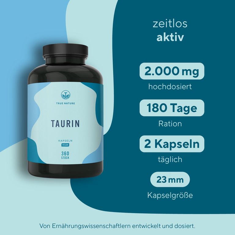 Shopapotheke TRUE NATURE® Taurin Kapseln - Vegan & Made In Germany