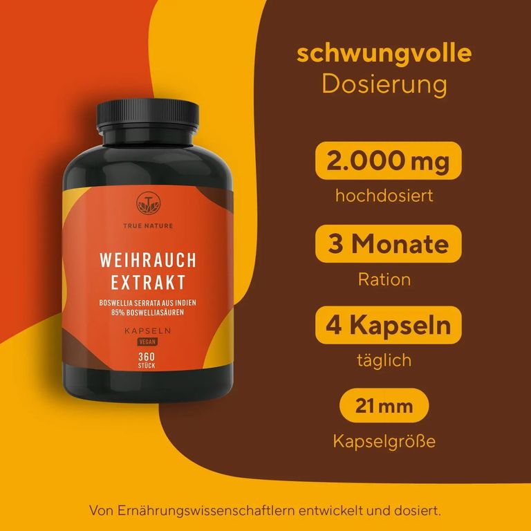 Shopapotheke TRUE NATURE® Weihrauch Kapseln (Boswellia Serrata Extrakt) - Made In Germany