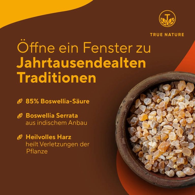Shopapotheke TRUE NATURE® Weihrauch Kapseln (Boswellia Serrata Extrakt) - Made In Germany