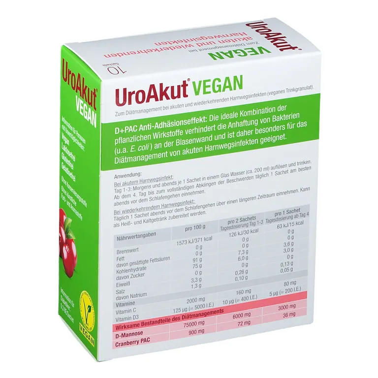 Shopapotheke UroAkut® Vegan D-Mannose Plus Cranberry