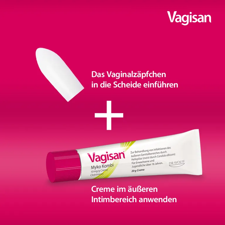 Shopapotheke Vagisan Myko Kombi 3 Tage: Vaginalzäpfchen Und Creme Zur Behandlung Von Scheidenpilz