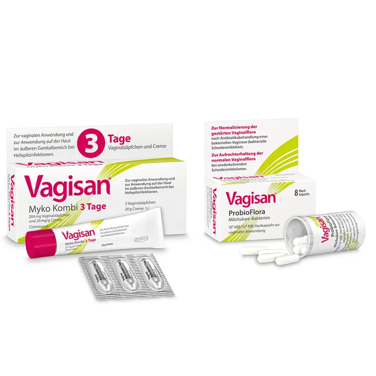 shopapotheke Vagisan Myko Kombi 3 Tage & Vagisan ProbioFlora Milchsäure-Bakterien