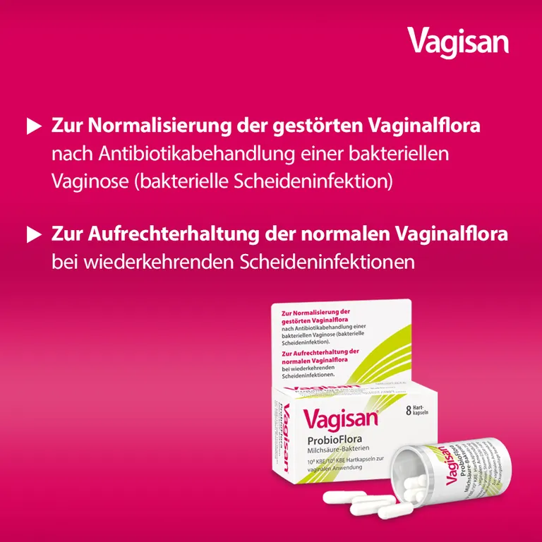 Shopapotheke Vagisan ProbioFlora Milchsäure-Bakterien: Vaginalkapseln Zum Aufbau Der Scheidenflora Und Wiederherstellung Des Natürlichen Vaginalen PH-Werts