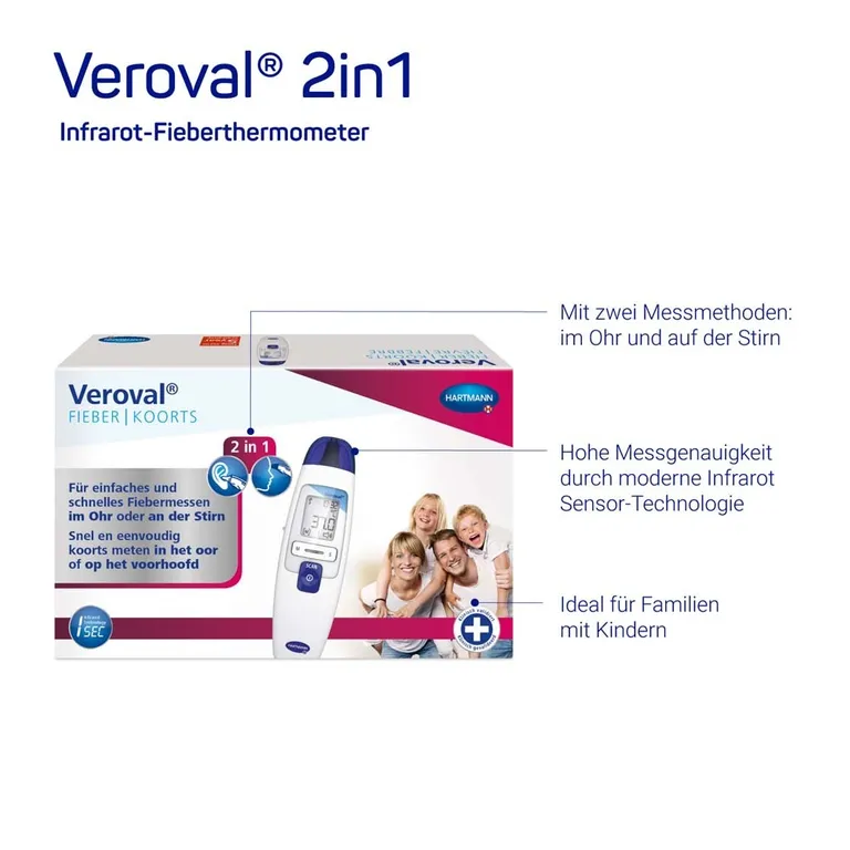Shopapotheke Veroval® 2in1 Infrarot-Fieberthermometer DS 22
