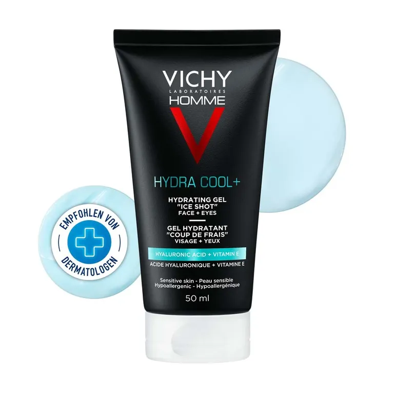 shopapotheke VICHY Hydra Cool +Feuchtigkeitsspendendes Hyaluron-Frischegel Gesichtspflege für Männer