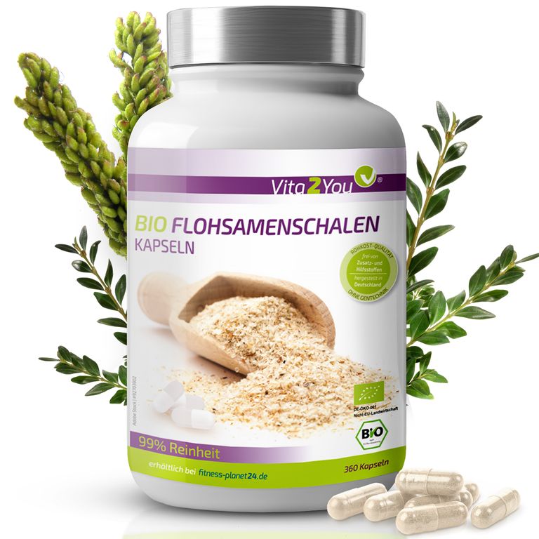 shopapotheke Vita2You Bio Flohsamenschalen Kapseln 750mg - Hochdosiert