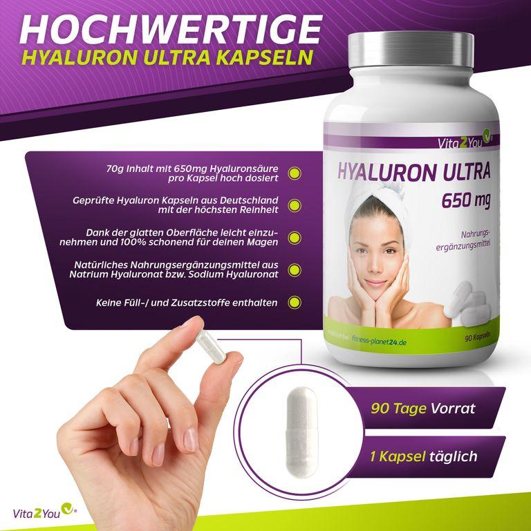 Shopapotheke Vita2You Hyaluronsäure Ultra Kapseln 650mg
