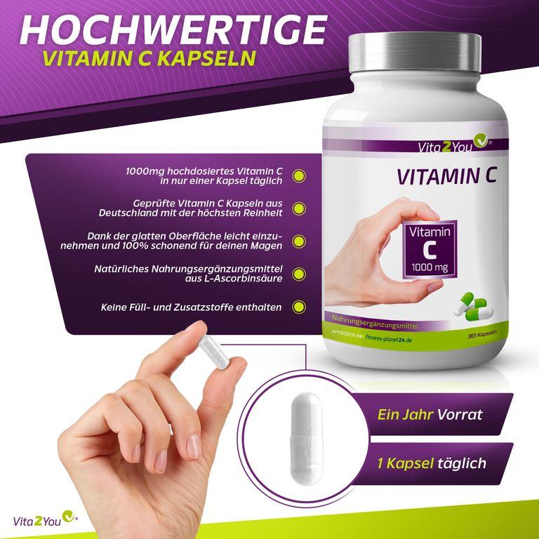 Shopapotheke Vita2You Vitamin C 1000mg Kapseln - Hochdosiert