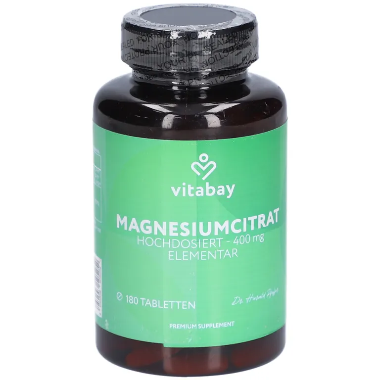 Shopapotheke Vitabay Magnesiumcitrat – Hochdosiert 400 Mg Elementar